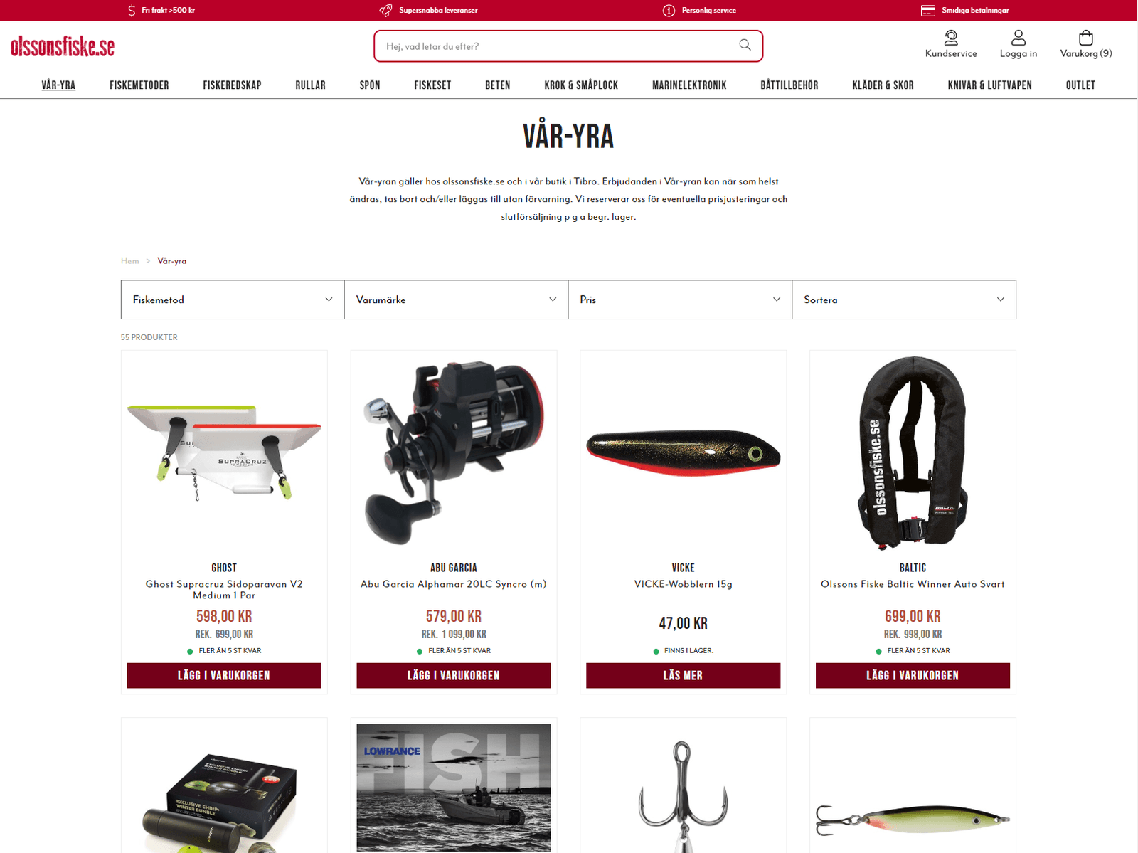Ny e-handel för Olssons Fiske