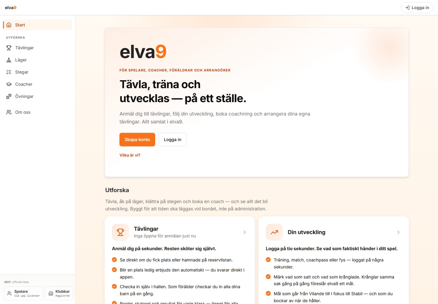 elva9.se – startsidan